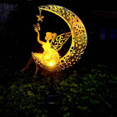 Solar Garden Fairy Moon Figurine Light Stake | Yedwo
